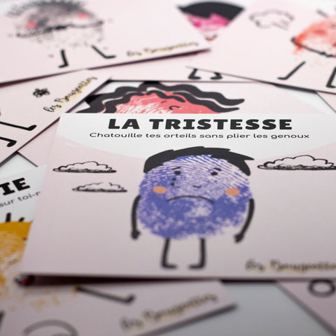 Cartes d’apprentissage émotion de la tristesse dès 2 ans pour pauses actives.