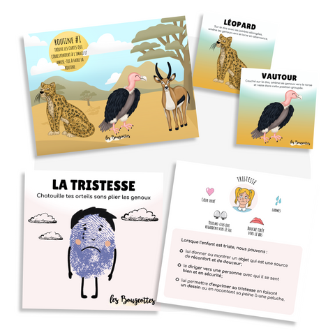 Ensemble comprend deux outils pour accompagner les enfants dès 2 ans dans la compréhension et la gestion de leurs émotions à travers le mouvement et la relaxation.