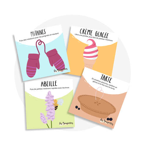 Cartes d’apprentissage actives -  Les Bougeottes