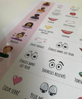 Affiche des émotions (fierté, amour,joie) avec leurs aspects physiologiques pour aider les enfants à comprendre les manifestions physiques des émotions. 