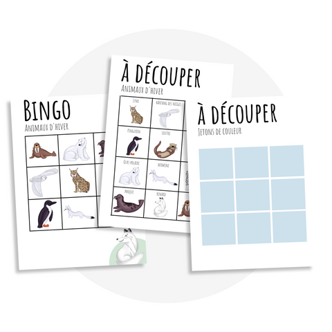 Bingo des animaux d'hiver