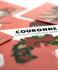 Carte d’apprentissage active bilingue Noël d'une couronne dès 2 ans pour pauses actives debout.