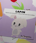 Cartes d’apprentissage actives pâques d'un lapin blanc dès 4 ans pour pauses actives avec sauts.