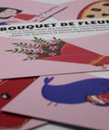Cartes d’apprentissage actives thématiques Saint-Valentin (lettre d’amour, cupidon, cœurs) pour pauses actives ludiques et langage des enfants.