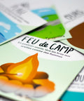 Cartes d’apprentissage actives sur le thème du camping (feu de camp) pour pauses actives dès 2 ans