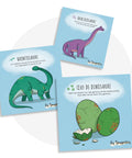 Cartes d’apprentissage actives sur le thème des dinosaures (brachiosaure, brontosaure, oeuf de dinosaure) pour pauses actives dès 2 ans