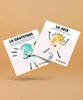 Cartes d’apprentissage actives émotions (gratitude et joie) pour pauses actives dès 2 ans.