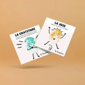 Cartes d’apprentissage actives émotions (gratitude et joie) pour pauses actives dès 2 ans.