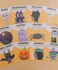 Cartes d’apprentissage actives halloween, activités ludiques pour bouger et stimuler le langage. 