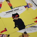 Cartes d’apprentissage actives thématiques super-héros (femme chat, petite harley) pour pauses actives dès 4 ans.