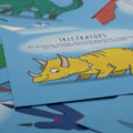 Cartes d’apprentissage actives thématiques dinosaures (tricératops) pour pauses actives dès 2 ans