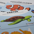 Cartes d’apprentissage actives thème animaux marins pour la gestion des émotions par l'auto-massage dès 4 ans. 