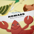 Cartes d’apprentissage bilingues animaux méli mélo (homard) dès 2 ans pour pauses actives