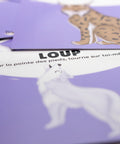 Cartes d’apprentissage bilingues animaux polaires (loup blanc) dès 2ans pour pauses actives debout.