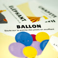 Cartes d’apprentissage carnaval bilingues (ballon, éléphant) dès 2 ans pour pauses actives. 