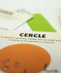 Cartes d’apprentissage bilingues formes (cercle) dès 2 ans pour pauses actives. 