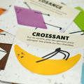 Cartes d’apprentissage bilingues formes (losange, croissant) dès 2 ans pour pauses actives. 