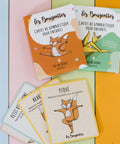 Cartes de gymnastique pour enfants de 2 ans et plus illustrants des mouvements ( piqué, arabesque, petit bonhomme) 