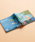Couverture du livre interactif jungle Les Bougeottes, ouvert sur fond orange.
