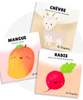 Ensemble de cartes d'apprentissage actives pour stimuler le langage à travers le mouvement dès 18 mois et plus.