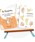 Ensemble de produits pour faire de la gymnastique à la maison : poutre d’équilibre en bois, cartes de gymnastique et autocollants