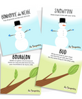 Cartes d’apprentissage actives hiver, printemps, été, automne, bilingues pour faire des pauses actives et stimuler le langage aux enfants dès 2 ans.