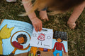 Livre interactif qui fait bouger les enfants durant la lecture grâce à des cartes de mouvement pour apprendre les émotions et leur aspects physiologiques