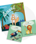 Livre interactif pour enfants thème jungle, qui fait bouger en travaillant coopération et travail d’équipe.