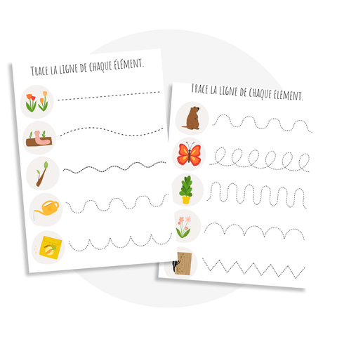 Activité de tracé avec le printemps - Les Bougeottes