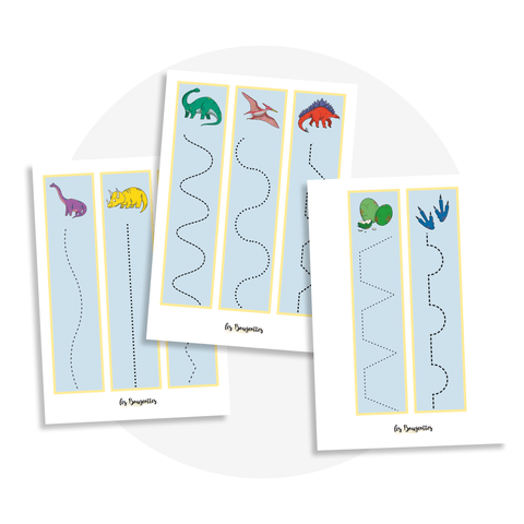 Activité de tracé avec les dinosaures - Les Bougeottes