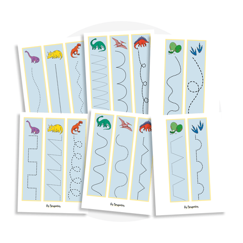 Activité de tracé avec les dinosaures - Les Bougeottes