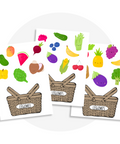 Activité à imprimer pour les enfants sur le thème de l'alimentation pensée pour développer la reconnaissance et le classement des aliments.