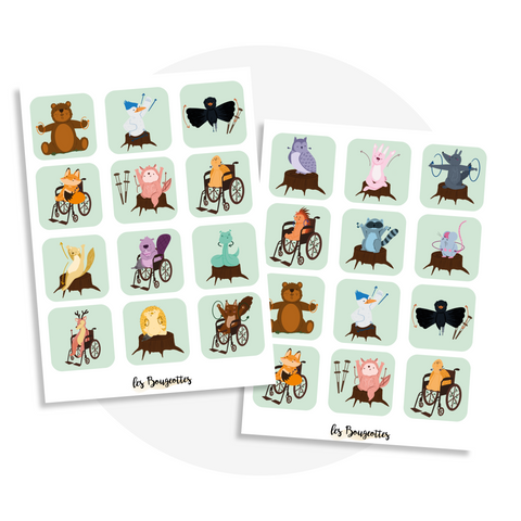 Activité à imprimer de jeu de mémoire avec les animaux de la forêt (renard, tortue, hérisson, cerf) pour stimuler l’apprentissage des enfants