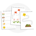 Activitées à imprimer pour enfants idéales pour développer la motricité fine  tout en les plongeant dans l’univers du printemps et du jardinage.