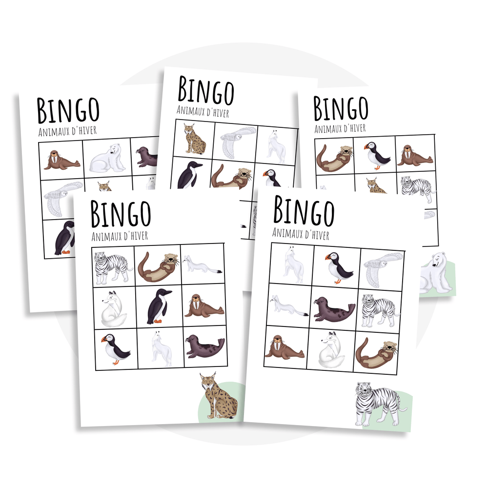 Bingo des animaux polaires