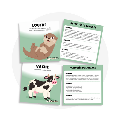 Cartes d'apprentissage - Animaux méli mélo 4