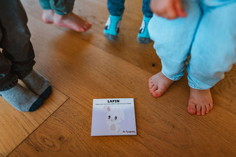Cartes d'apprentissage thème pâques pour faire des pauses actives en sautant de Les Bougeottes