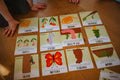 Collection de cartes d'apprentissage bilingues thème printemps avec des mouvements pour bouger assis de Les Bougeottes