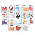 Collection de cartes d'apprentissage bilingues animaux mélimélo 1 avec des mouvements pour travailler la motricité globale