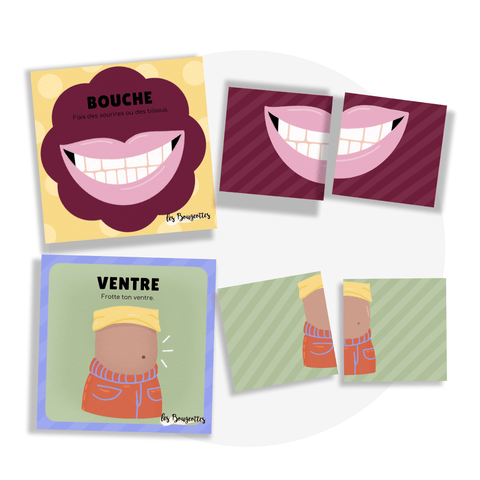 Cartes d'apprentissage - Corps humain - Les Bougeottes