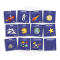 Collection de cartes d'apprentissage sur l'espace en français avec des mouvements pour travailler les notions spatiales