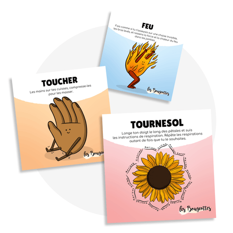 Cartes d’apprentissage - Moment présent - Les Bougeottes