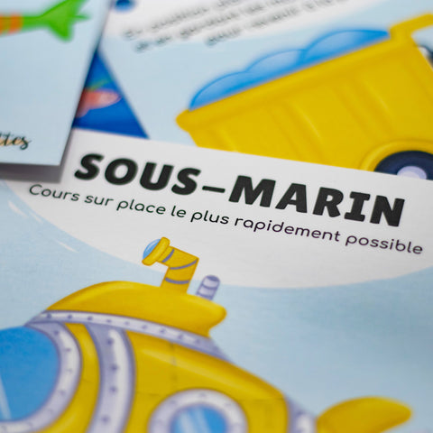 Cartes d'apprentissage - Moyens de transport - Les Bougeottes