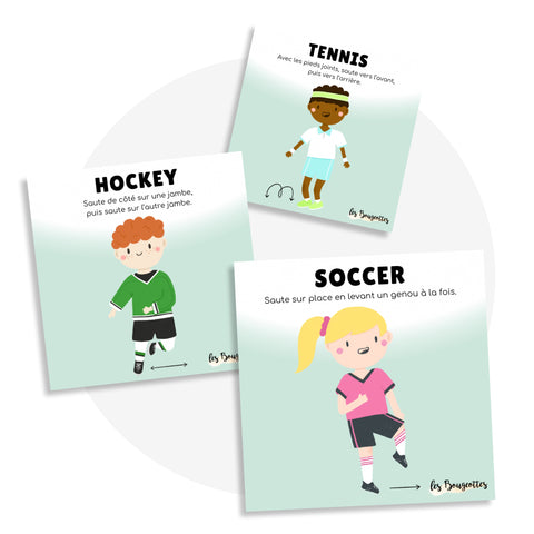 Cartes d’apprentissage - Sports - Les Bougeottes