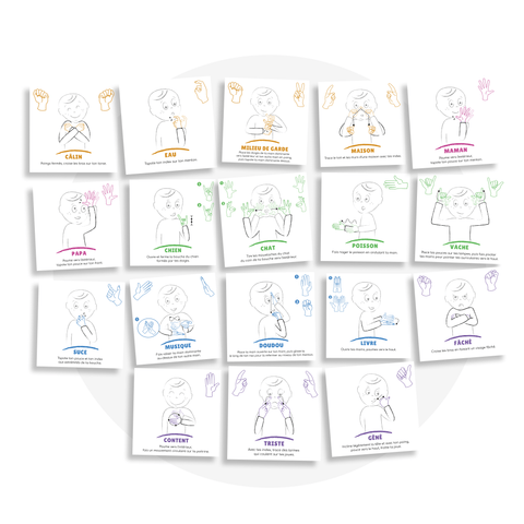 Langage des signes pour bébé du langage des signes québécois : Premiers mots (collection complète des signes) - Les Bougeottes
