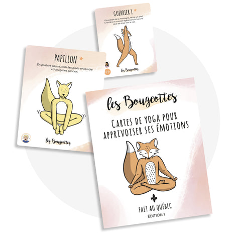 Cartes de yoga pour enfant afin de les aider à explorer leurs émotions par le mouvement et la pleine conscience