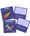 Cartes d’apprentissage actives thématiques espaces (météorite, station spatiale) pour des pauses actives incluant un jeu de devinettes.
