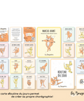 Affichage de toutes les cartes de gymnastique pour enfants de 2 ans et plus contenant des mouvements de gymnastique à faire au sol ou sur une poutre d'équilibre de niveau débutant à expert.