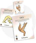 Cartes de yoga pour aider les enfants è apprivoiser leurs émotions une posture à la fois (chaise, arbre, chien tête en bas)