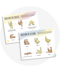 Cartes de yoga pour apprivoiser ses émotions chez les enfants incluant 2 routines de yoga : routine du soleil et routine de la lune